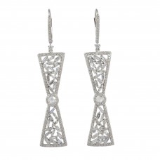 Diamond Bow Earrings